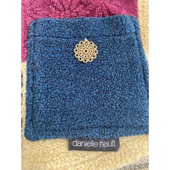 Vintage Danielle Nault Sherpa Octopus Sherpa Sweater Made in Canada Cabin Size L - Picture 5 of 7